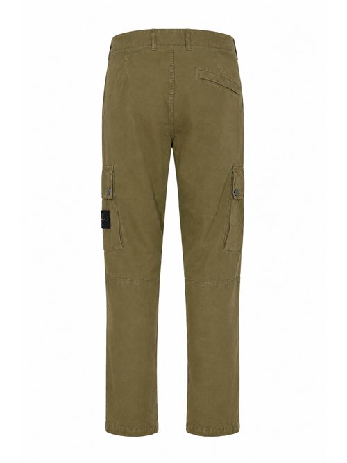 Pantalone 3100053 in tela di cotone old effect Military Green STONE ISLAND | 3100053S00WAV015G